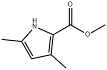 3,5-二甲基-1H-吡咯-2-甲酸甲酯 结构式