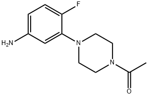 3-(4-Acetyl-piperazin-1-yl)-4-fluoroaniline 结构式