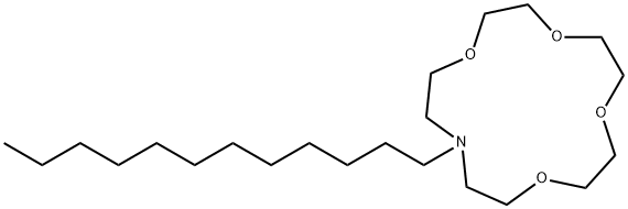 13-dodecyl-1,4,7,10-tetraoxa-13-azacyclopentadecane 结构式