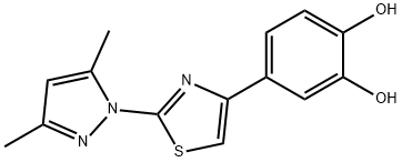 4-[2-(3,5-Dimethyl-1H-pyrazol-1-yl)-4-thiazolyl]pyrocatechol 结构式