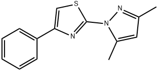2-(3,5-二甲基-1H-吡唑-1-基)-4-苯基噻唑 结构式