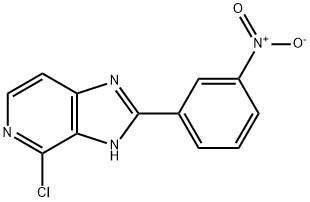 4-Chloro-2-(3-nitrophenyl)-imidazo(4,5-c)pyridine 结构式