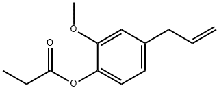 4-allyl-2-methoxyphenyl propionate 结构式