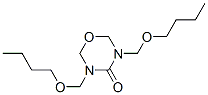 3,5-bis(butoxymethyl)tetrahydro-4H-1,3,5-oxadiazin-4-one 结构式