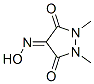 Pyrazolidinetrione, dimethyl-, 4-oxime (9CI) 结构式