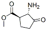 Cyclopentanecarboxylic acid, 2-amino-3-oxo-, methyl ester, trans- (9CI) 结构式