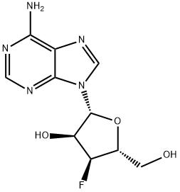 3'-脱氧-3'-氟腺苷 结构式
