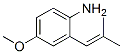 Benzenamine, 4-methoxy-2-(2-methyl-1-propenyl)- (9CI) 结构式