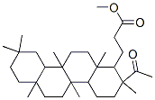 methyl 3-(2-acetyl-2,4b,6a,9,9,10b,12a-heptamethyl-1,3,4,4a,5,6,7,8,10 ,10a,11,12-dodecahydrochrysen-1-yl)propanoate 结构式