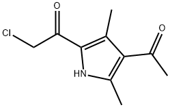 1-(4-乙酰基-3,5-二甲基-1H-吡咯-2-基)-2-氯乙烷-1-酮 结构式