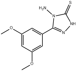 4-氨基-5-(3,5-二甲氧苯基)-2H-1,2,4-三唑-3-硫酮 结构式