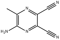 2,3-Pyrazinedicarbonitrile,  5-amino-6-methyl- 结构式