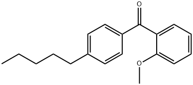 (2-甲氧基苯基)(4-戊基苯基)甲酮 结构式