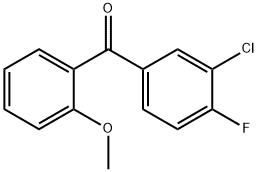 3-CHLORO-4-FLUORO-2'-METHOXYBENZOPHENONE 结构式