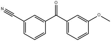 3-(3-甲氧基苯甲酰基)苯甲腈 结构式