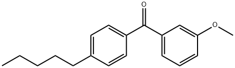 (3-甲氧基苯基)(4-戊基苯基)甲酮 结构式