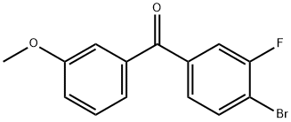 (4-溴-3-氟苯基)(3-甲氧基苯基)甲酮 结构式