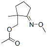 Cyclopentanone, 2-[(acetyloxy)methyl]-2-methyl-, 1-(O-methyloxime) (9CI) 结构式