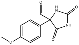 4-(4-methoxyphenyl)-2,5-dioxo-imidazolidine-4-carbaldehyde 结构式