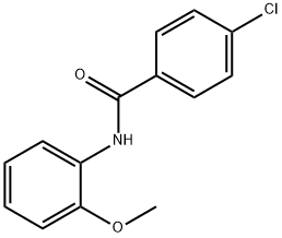 4-氯-N-(2-甲氧基苯基)苯甲酰胺 结构式