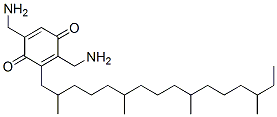 2,5-Bis(aminomethyl)-3-(2,6,10,14-tetramethylhexadecyl)-2,5-cyclohexadiene-1,4-dione 结构式