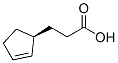 (S)-2-Cyclopentene-1-propionic acid 结构式