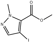 4-碘-1-甲基-1H-吡唑-5-羧酸甲酯 结构式