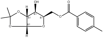 5-O-对甲苯甲酰基-1,2-O-异亚丙基-ALPHA-D-呋喃木糖 结构式