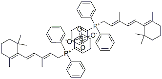 [3-methyl-5-(2,6,6-trimethyl-1-cyclohexen-1-yl)-2,4-pentadienyl]triphenylphosphonium sulphate  结构式