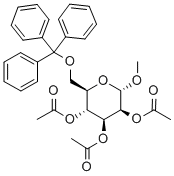 Methyl-6-O-trityl-2,3,4-tri-O-acetyl-α-D-mannopyranoside 结构式