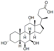 (3a,5b,6b,7b,12a)-3,6,7,12-tetrahydroxy-Cholan-24-oic acid 结构式
