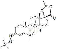17-(Acetyloxy)-20-oxo-6-methylpregna-4,6-dien-3-one [O-(trimethylsilyl)oxime] 结构式