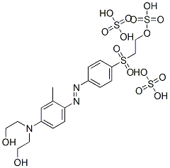 2,2'-[[3-Methyl-4-[[4-[[2-(sulfooxy)ethyl]sulfonyl]phenyl]azo]phenyl]imino]diethanol bis(hydrogen sulfate) 结构式