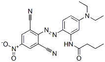 N-[2-[(2,6-dicyano-4-nitrophenyl)azo]-5-(diethylamino)phenyl]butyramide 结构式