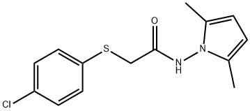 2-((4-Chlorophenyl)thio)-N-(2,5-dimethyl-1H-pyrrol-1-yl)acetamide 结构式