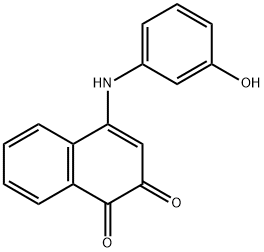 4-(3-HYDROXYANILINO)-1,2-DIHYDRONAPHTHALENE-1,2-DIONE 结构式