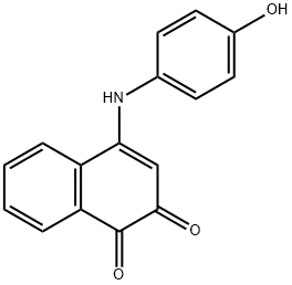 4-(4-HYDROXYANILINO)-1,2-DIHYDRONAPHTHALENE-1,2-DIONE 结构式