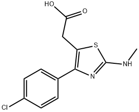 [4-(4-氯苯基)-2-(甲基氨基)-1,3-噻唑-5-基]乙酸 结构式
