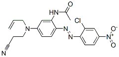 N-[2-[(2-chloro-4-nitrophenyl)azo]-5-[(2-cyanoethyl)allylamino]phenyl]acetamide  结构式