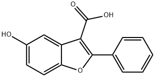 5-HYDROXY-2-PHENYL-1-BENZOFURAN-3-CARBOXYLIC ACID 结构式