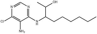 RAC ERYTHRO-3-(5-AMINO-6-CHLOROPYRIMIDIN-4-YLAMINO)-NONAN-2-OL 结构式