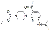 4-(6-Acetylamino-3-nitro-2-pyridyl)-1-piperazinecarboxylic acid ethyl ester 结构式