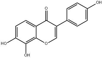 7,8-二羟基-3-(4-羟基苯基)苯并吡喃-4-酮 结构式