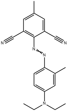 2-[[4-(二乙氨基)-2-甲苯基]偶氮]-5-甲苯-1,3-二腈 结构式