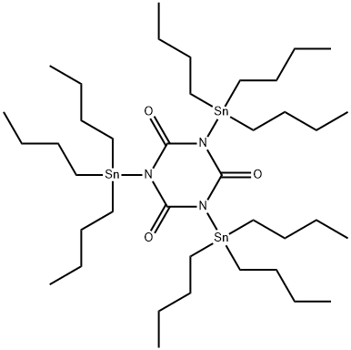 1,3,5-Tris(tributylstannyl)-1,3,5-triazine-2,4,6(1H,3H,5H)-trione 结构式