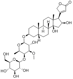 毛地黃苷 结构式