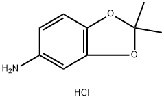 2,2-二甲基-1,3-苯并二氧五环-5-胺盐酸盐 结构式
