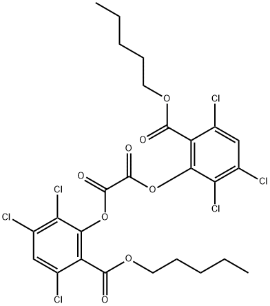 双(2-戊氧羰基-3,5,6-三氯苯基)草酸酯 结构式