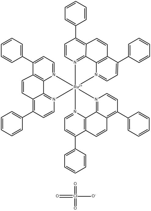 三(4,7-苯基-1,10-邻二氮杂菲)钌(II)二(酯)  结构式