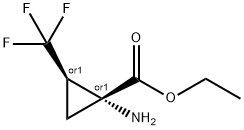 Cyclopropanecarboxylic acid, 1-amino-2-(trifluoromethyl)-, ethyl ester, (1R,2R)- 结构式